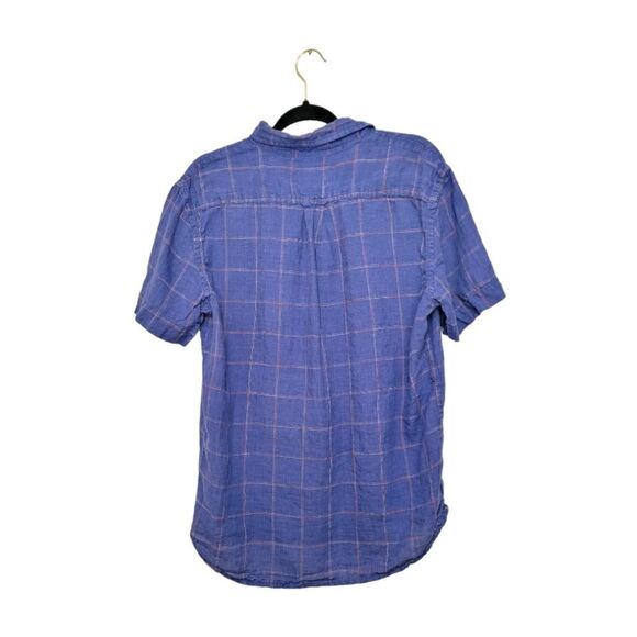 Jachs New York Blue 100% Linen Button  Front Shirt - Picture 2 of 6